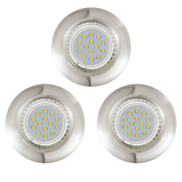 Spot encastrable Peneto nickel satiné, Ø 7,8 cm