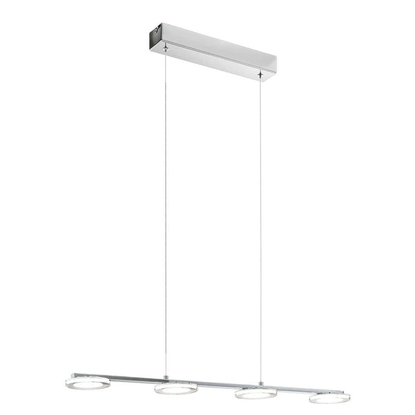 Suspension Cartama chromée et transparente
