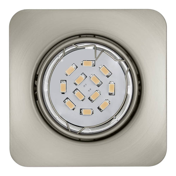 Spot encastrable Peneto nickel satiné, L 8,7 cm