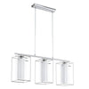 Suspension Loncino 1 chromée et transparente, verre (94378)
