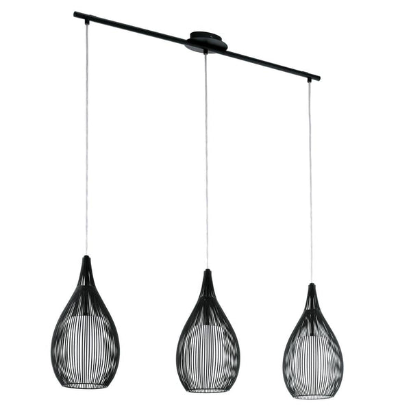 Suspension Razoni noire et blanche, verre (94389)