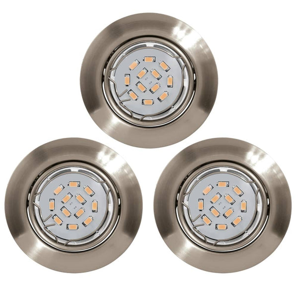 Spot encastrable Peneto nickel satiné, Ø 8,7 cm