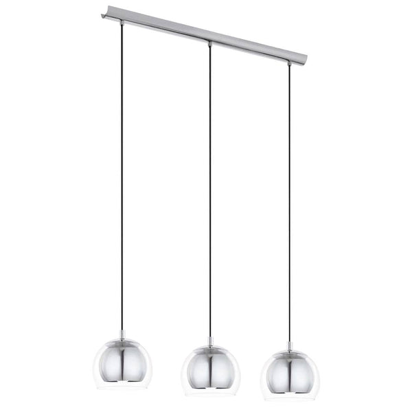 Suspension Rocamar chromée, verre (94593)