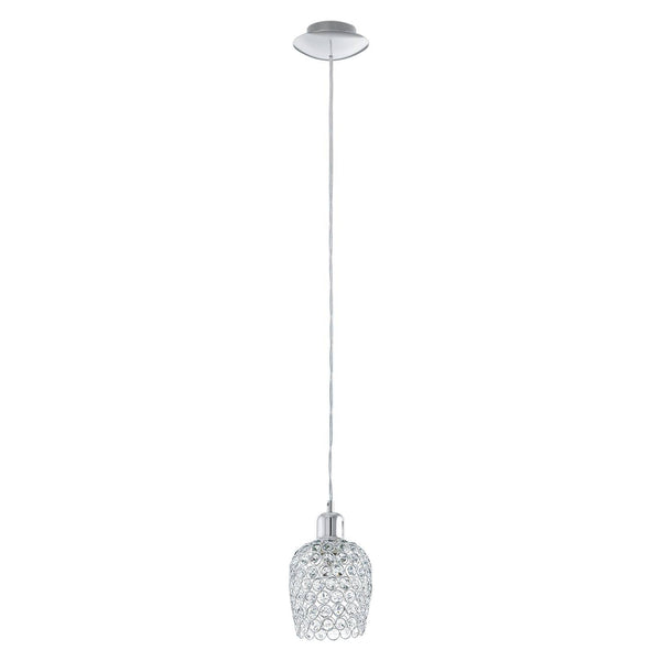 Suspension Bonares 1 chromée, cristal