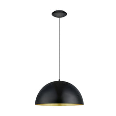 Suspension Gaetano noire et dorée