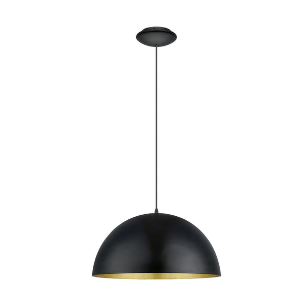 Suspension Gaetano noire et dorée