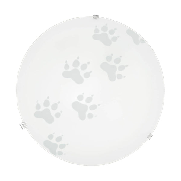 Plafonnier Mars blanc, verre