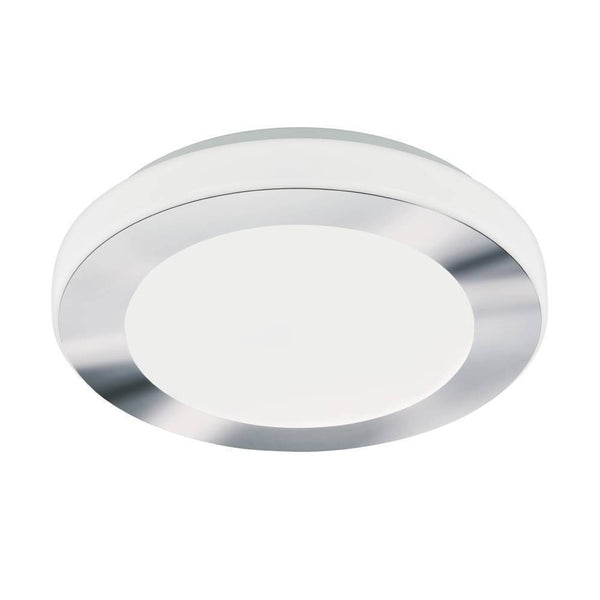 Plafonnier Carpi blanc et chromé, Ø 30 cm