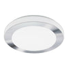 Plafonnier Carpi blanc et chromé, Ø 38,5 cm