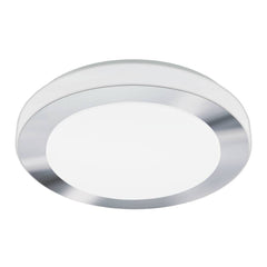 Plafonnier Carpi blanc et chromé, Ø 38,5 cm