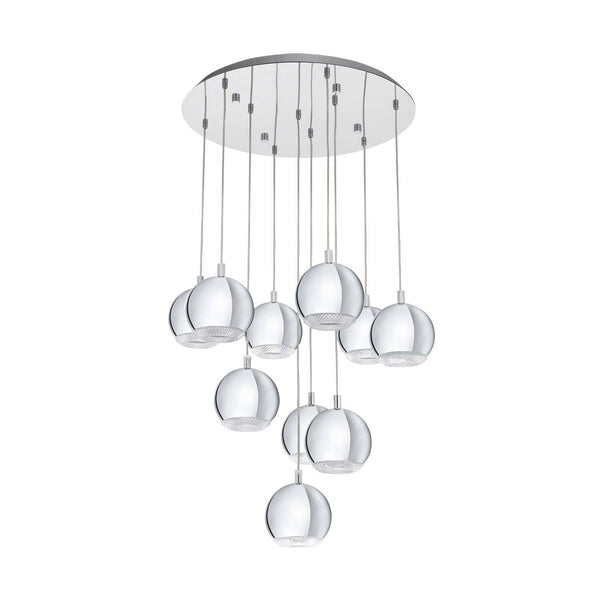 Suspension Conessa chromée, H 170 cm