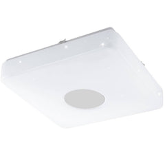 Plafonnier Voltago 2 blanc, cristal, L 35,5 cm