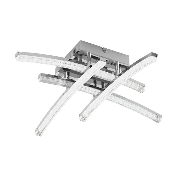 Plafonnier Pertini aluminium, L 35 cm