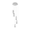 Suspension Farsala nickel et noire, verre, H 150 cm
