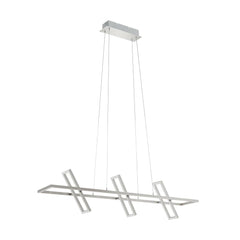 Suspension Tamasera nickel et blanche (96816)