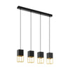 Suspension Montebaldo noire et dorée (97734)