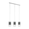 Suspension Norumbega 3 lumières grise