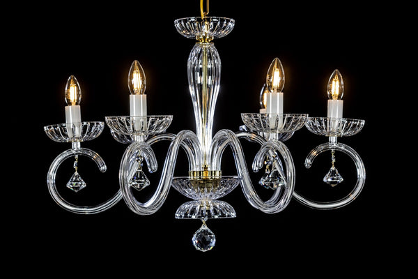 Kronleuchter aus transparentem Glas EL2246023