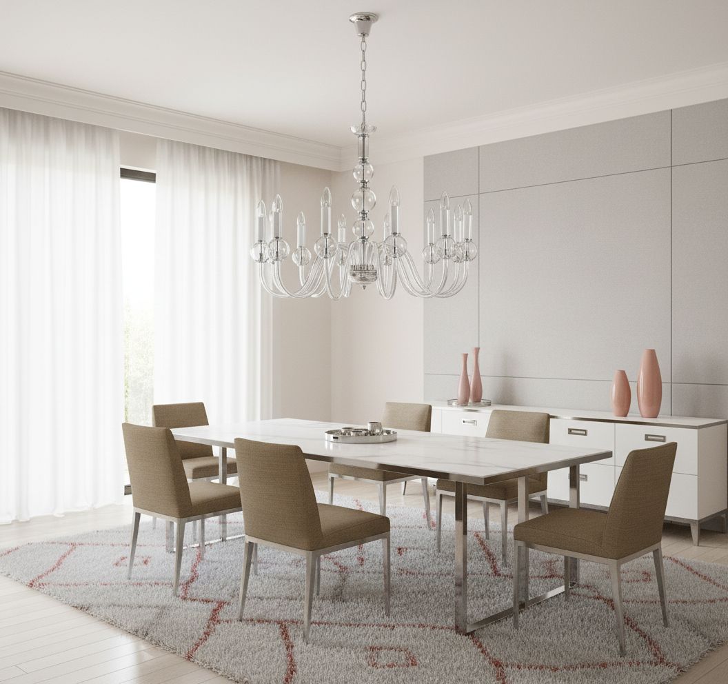 Kronleuchter aus transparentem Glas EL4301200