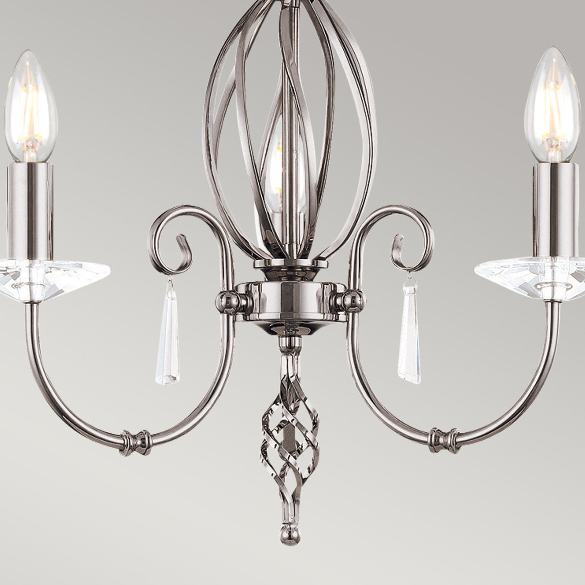 Lustre Aegean 3 lumières nickel poli