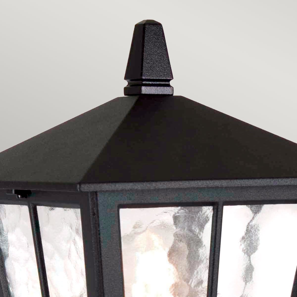 Lampadaire extérieur Canterbury noir, verre