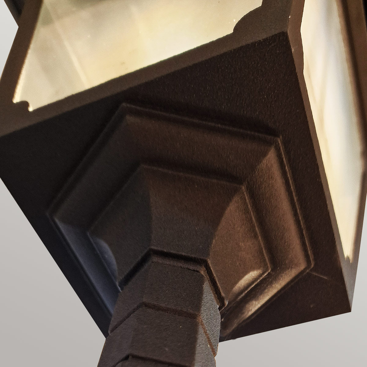 Lampadaire extérieur Chapel 2 lumières noir, verre