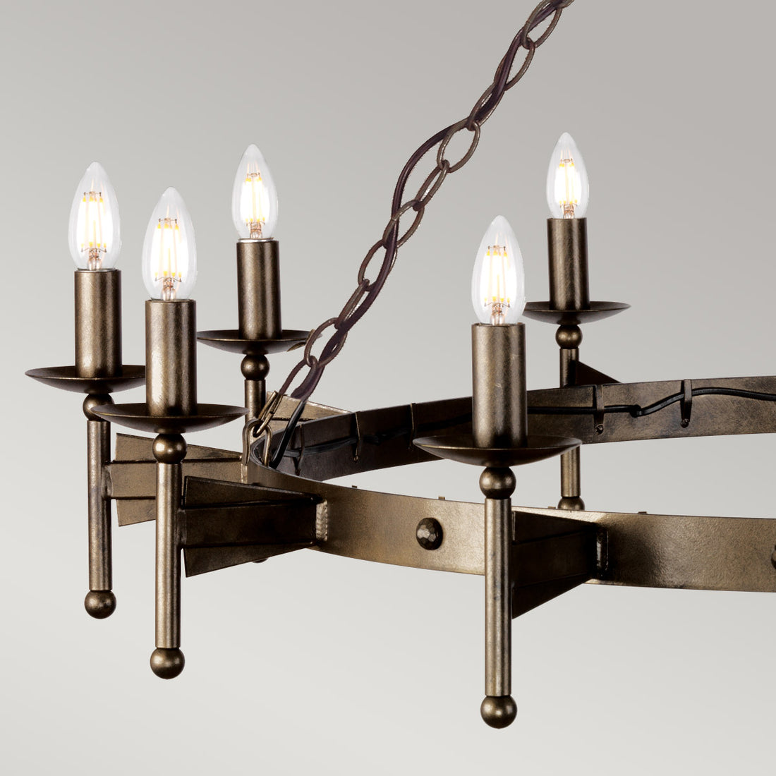 Lustre Cromwell 12 lumières bronze