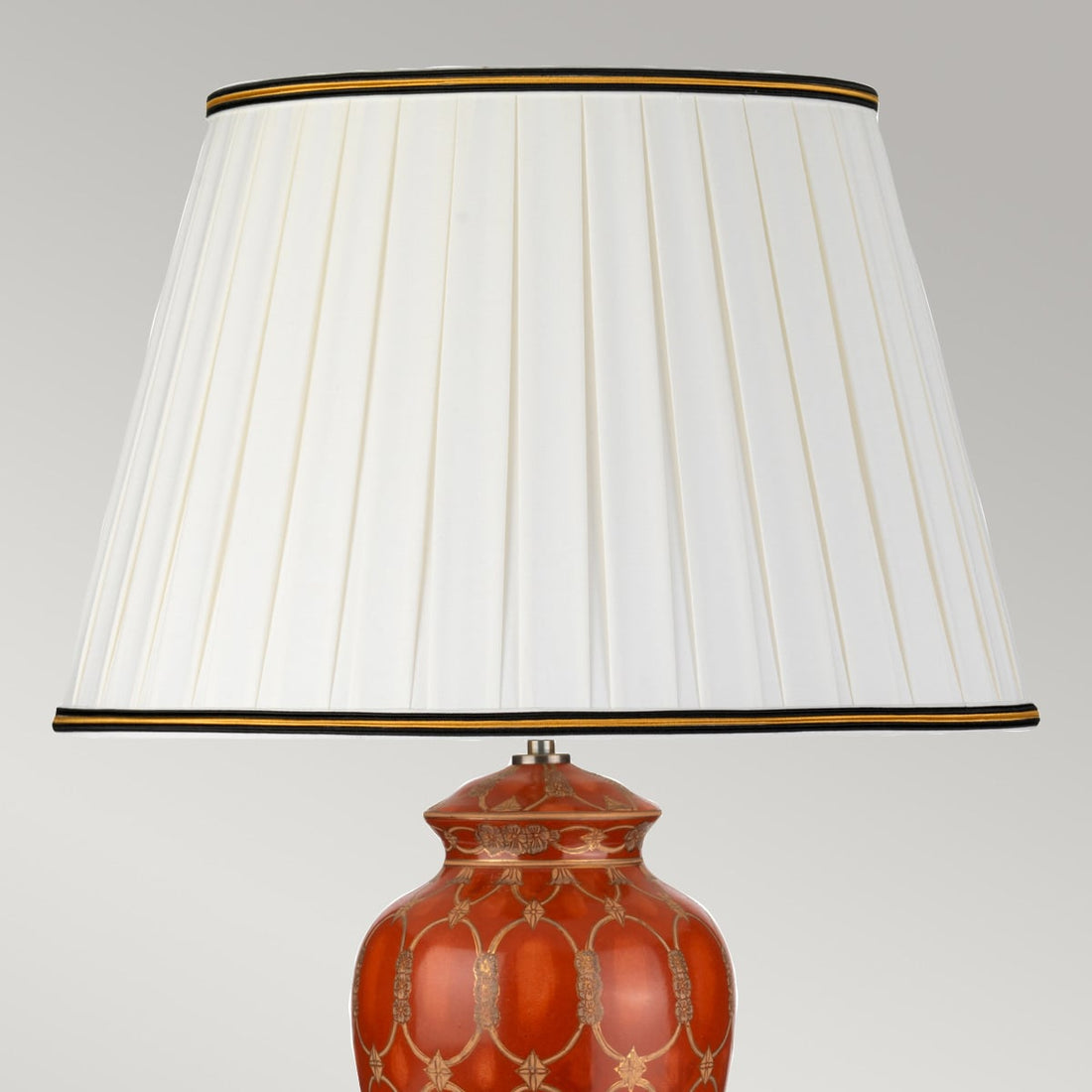 Lampe à poser Datai rouge et crème, céramique
