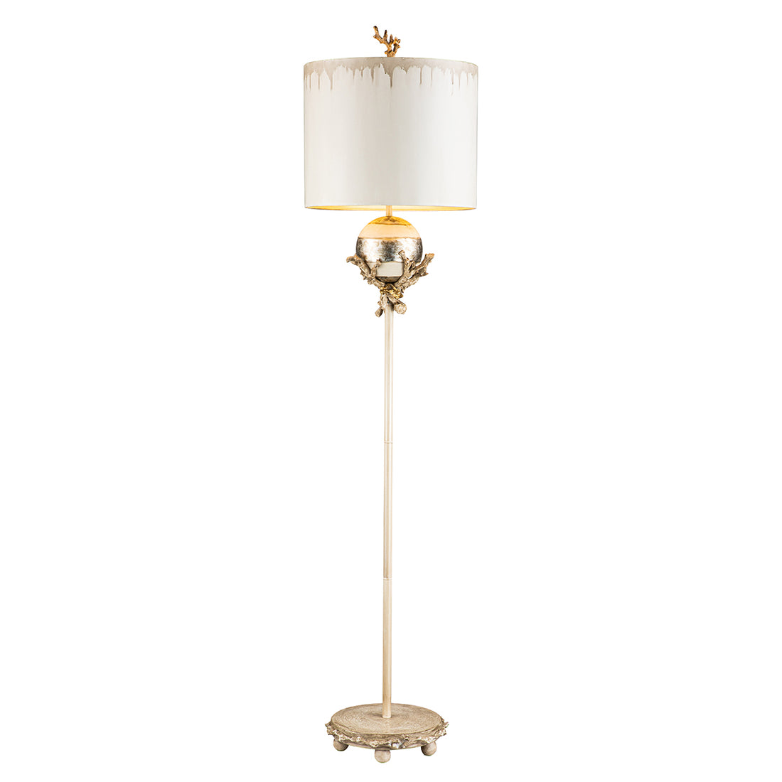 Lampadaire salon | Trellis Argenté