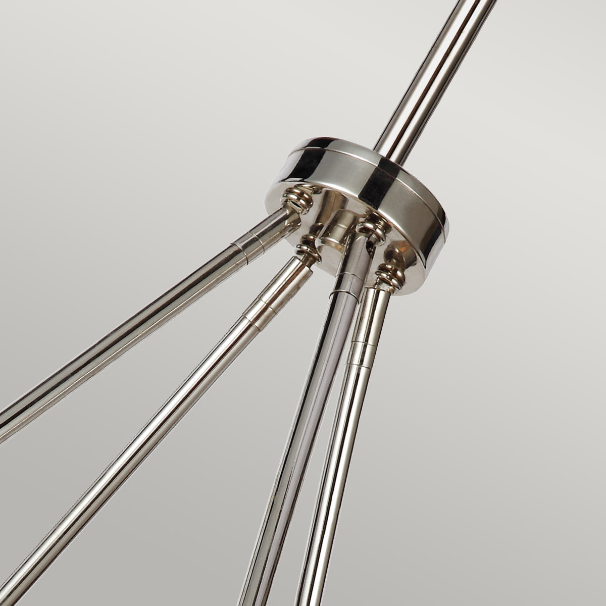 Lustre Rubin 4 lumières nickel poli, verre