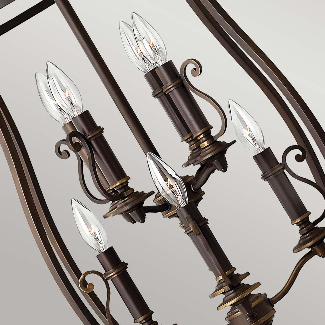 Lustre Plymouth 8 lumières bronze