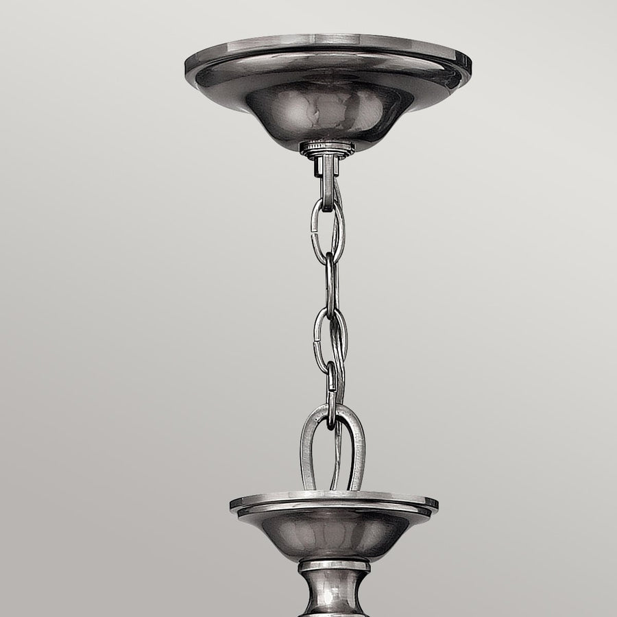 Lustre Sussex 5 lumières nickel satiné, verre