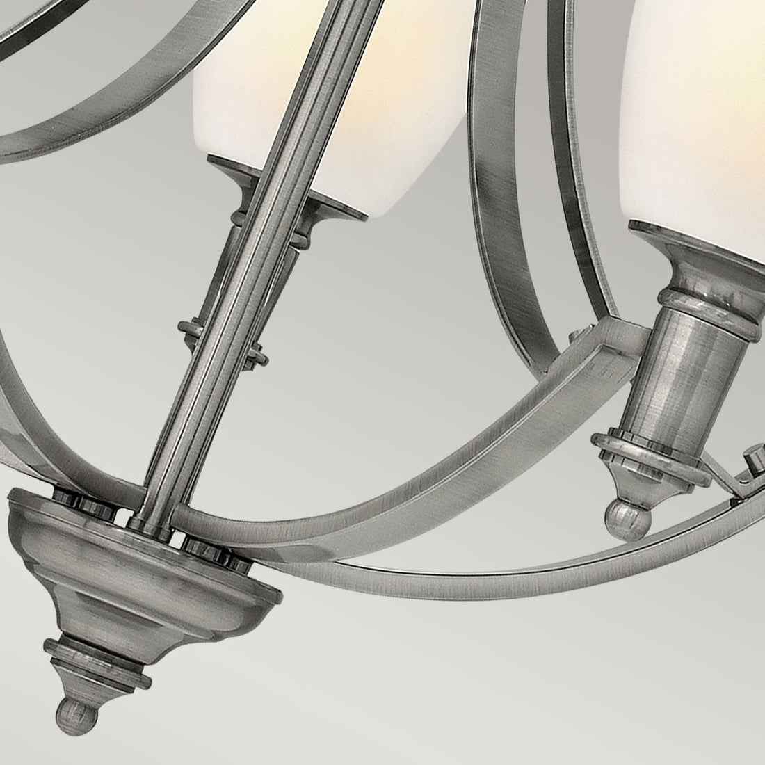 Lustre Truman 5 lumières nickel, verre