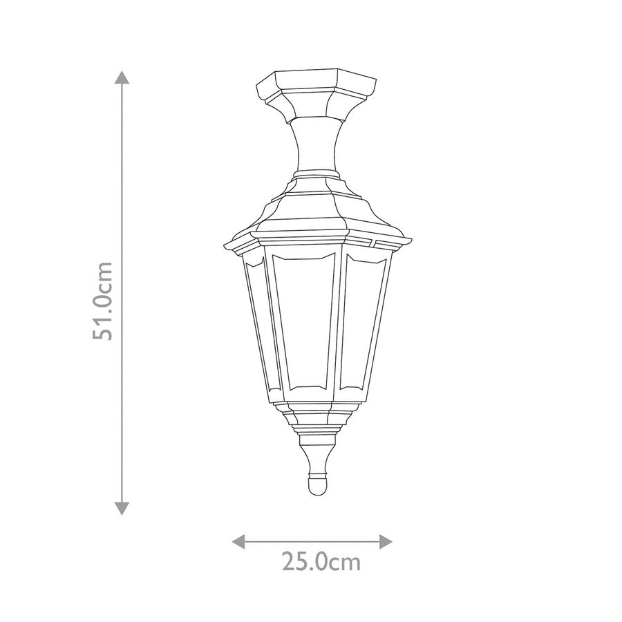 Lampadaire extérieur Kinsale noir, H 51 cm