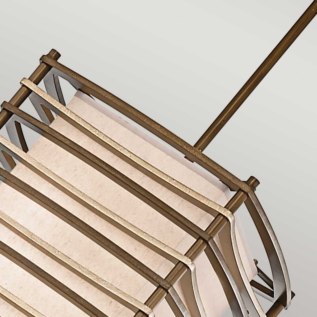 Suspension Moxie 4 lumières bronze, verre