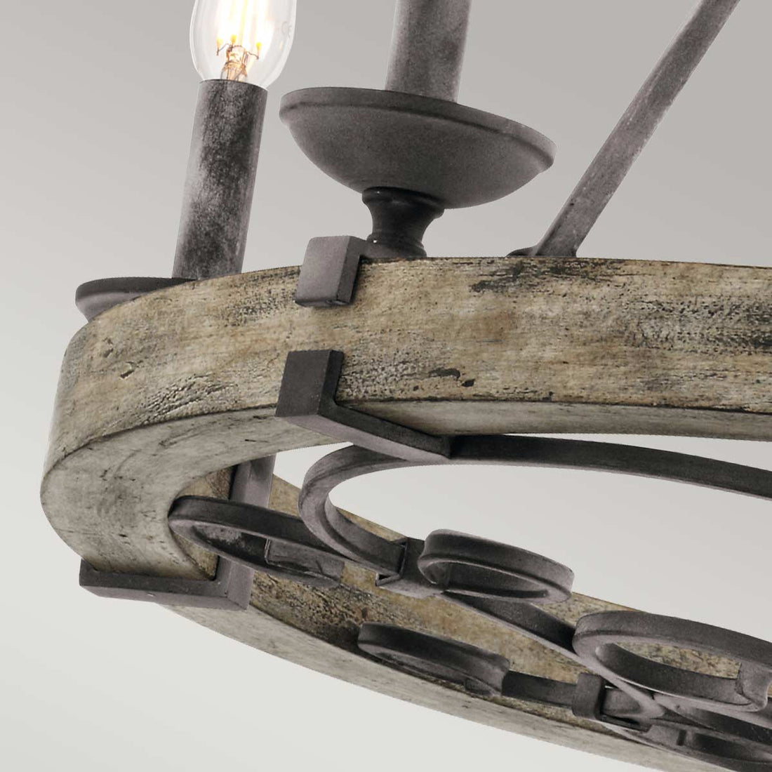 Lustre Taulbee 6 lumières, bois