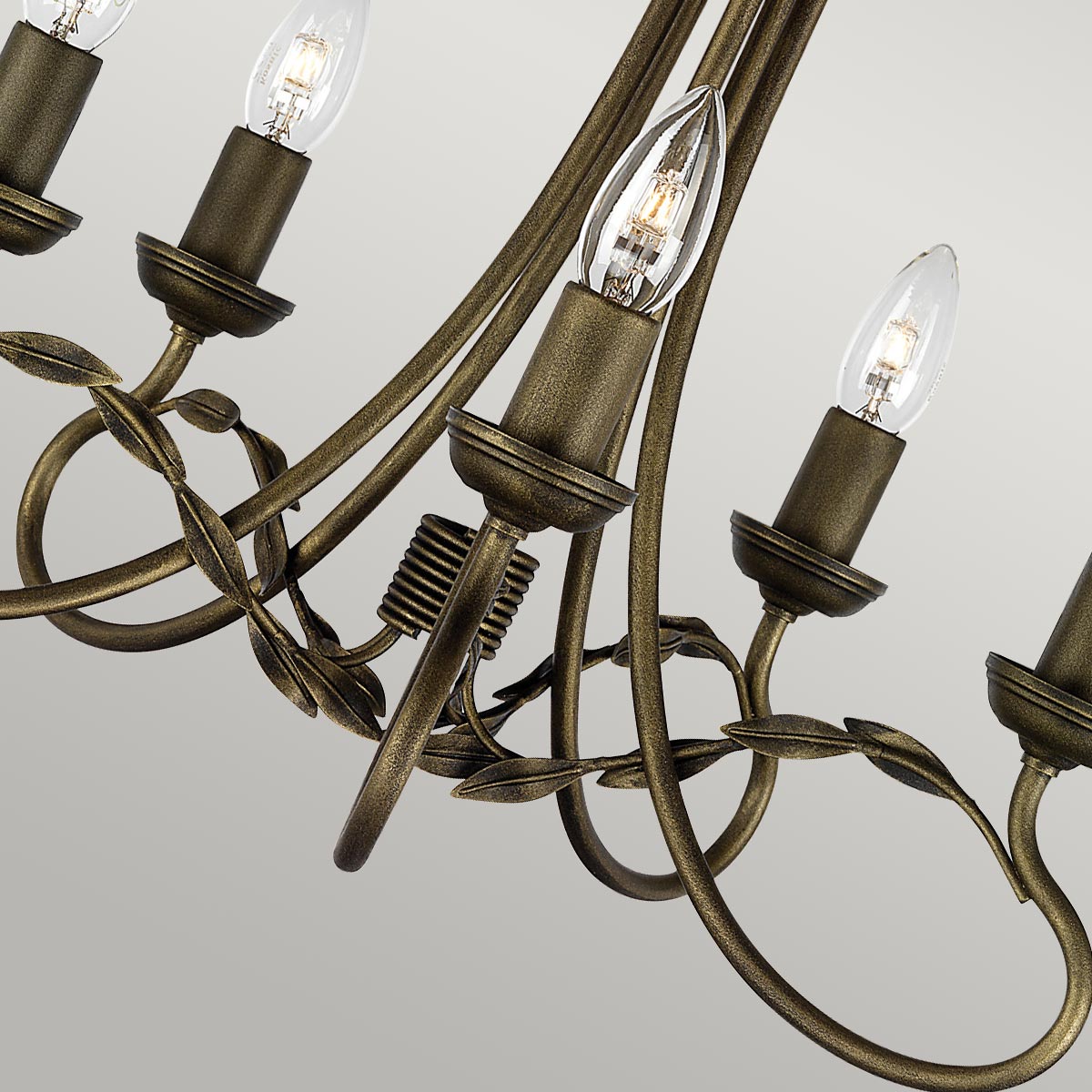 Lustre Olivia 5 lumières noir et doré