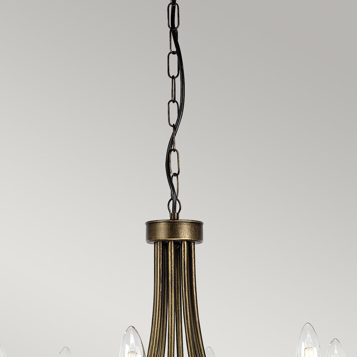 Lustre Olivia 8 lumières noir et doré