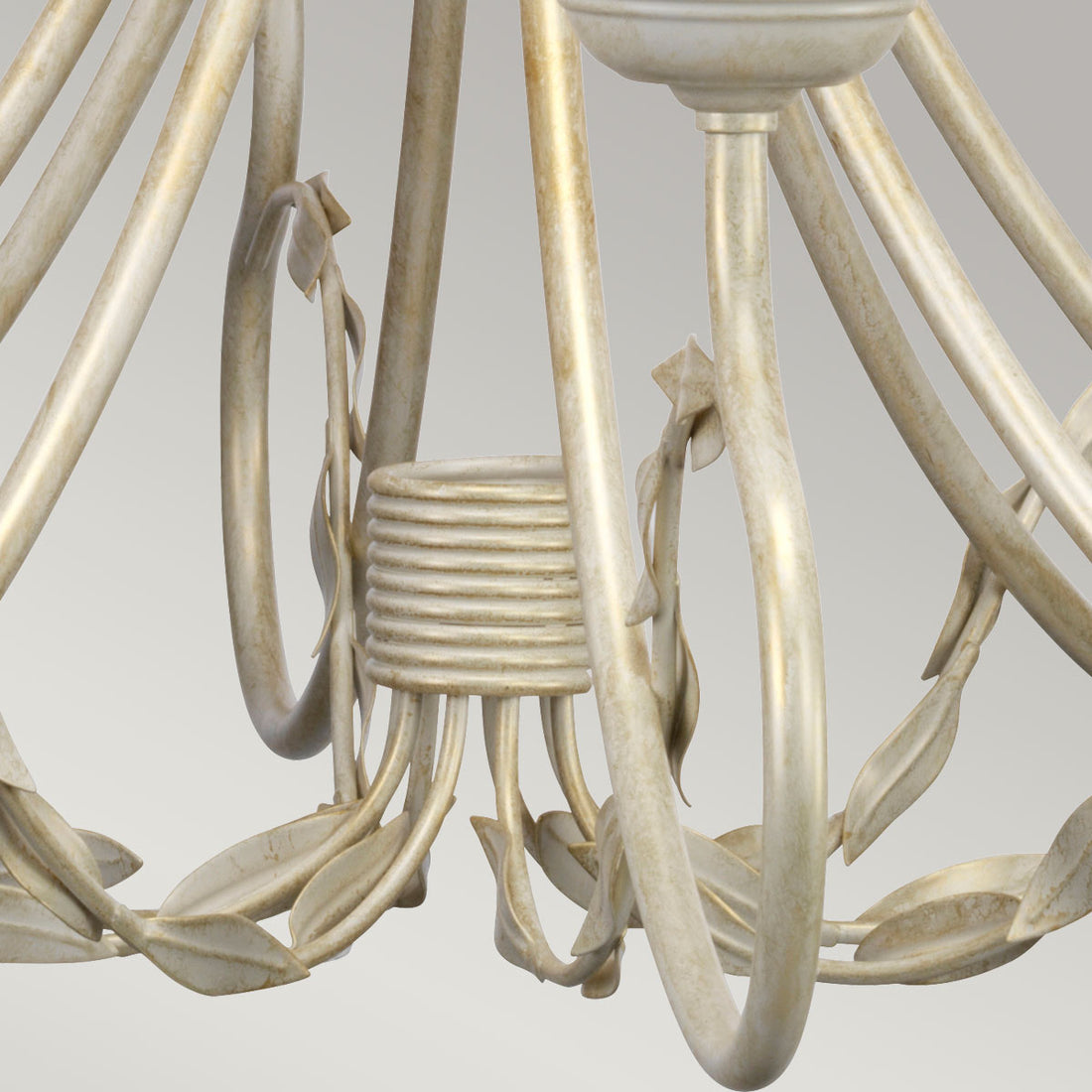 Lustre Olivia 8 lumières crème et doré
