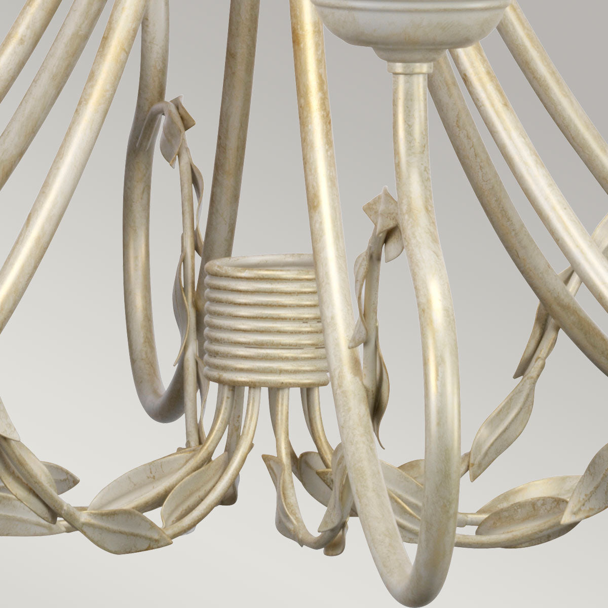 Lustre Olivia 8 lumières crème et doré