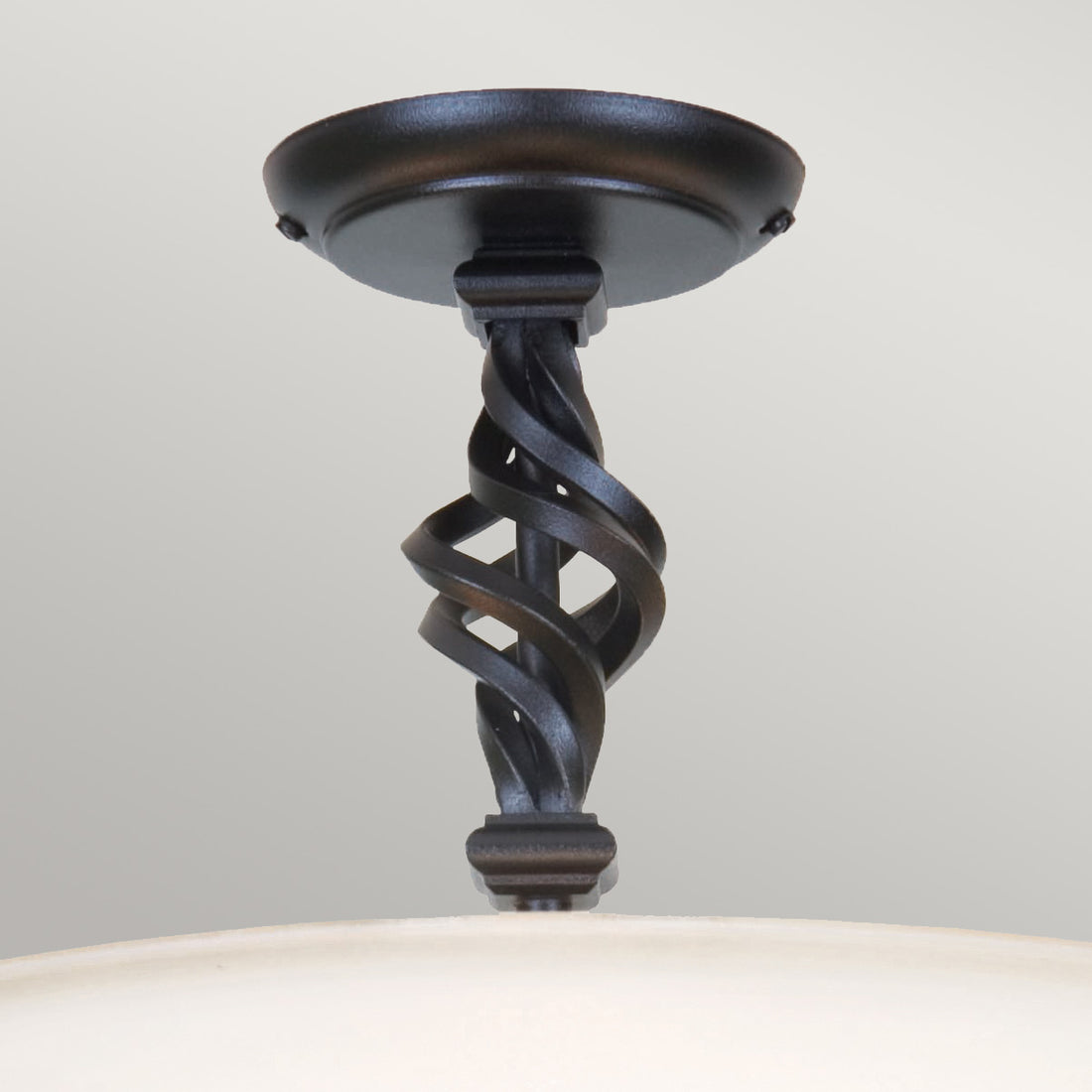 Plafonnier Pembroke 3 lumières noir, verre