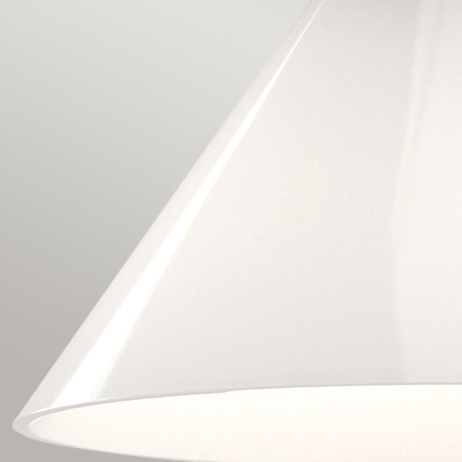 Gros plan sur la surface lisse et translucide du diffuseur en verre opale.