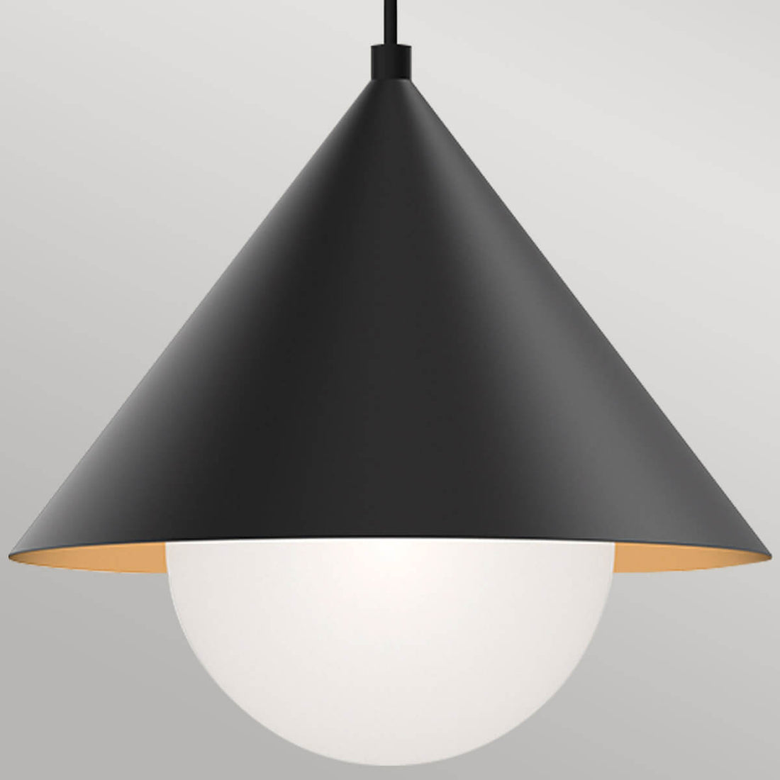 Suspension Remyck noire mat, lin
