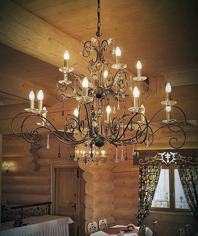 Lustre Amarilli 15 lumières bronze