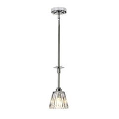 Suspension Agatha chromée, verre
