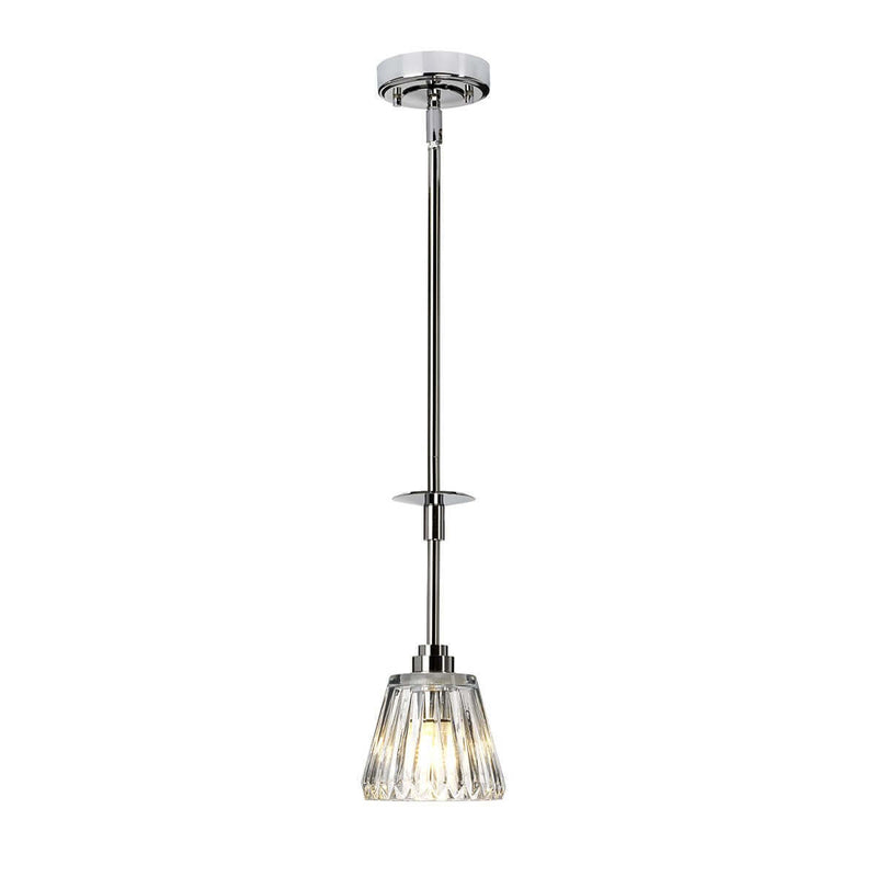 Suspension Agatha chromée, verre