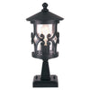 Lampadaire extérieur Hereford noir, verre