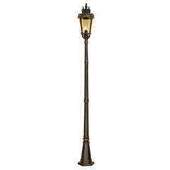 Lampadaire extérieur Baltimore bronze, verre, H 239 cm
