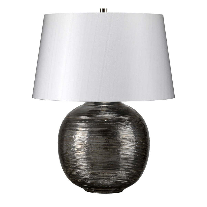 Lampe à poser Caesar argentée, porcelaine