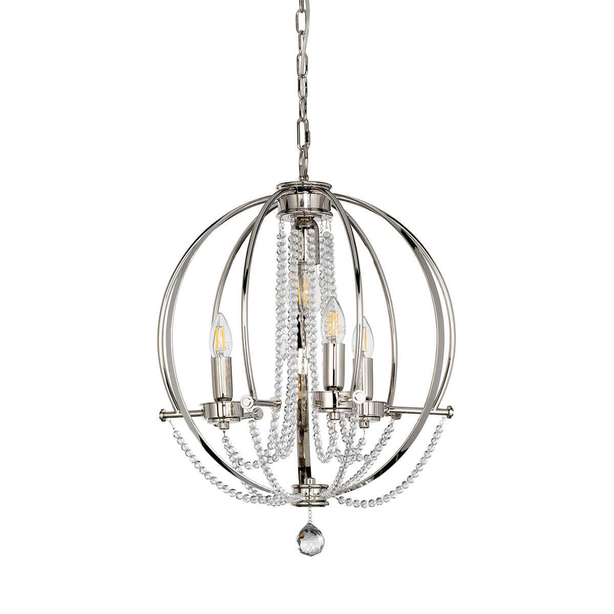 Lustre Cassie 3 lumières nickel